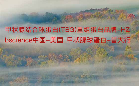 甲状腺结合球蛋白(TBG)重组蛋白品牌-HZbscience中国-美国_甲状腺球蛋白-首大行